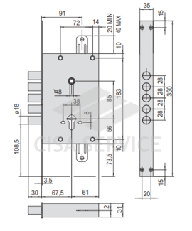 Корпус замка Cisa - 56.250.60