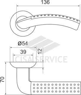 Ручка раздельная Libra LD26-1SN/CP-3 матовый никель/хром