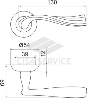 Ручка раздельная Laguna LD85-1GP/CP-2 золото/никель