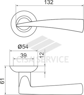 Ручка раздельная Columba LD80-1GP/CP-2 золото/никель