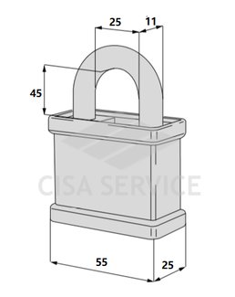 28053.55 Cisa Навесной замок