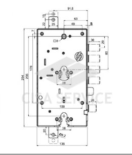 2683LCR0328TXX Securemme Корпус замка 2683 (двухсистемный)