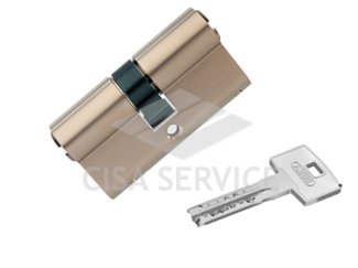 M12R410 ABUS цилиндровый механизм 60мм(30х30) ключ/ключ (никель)