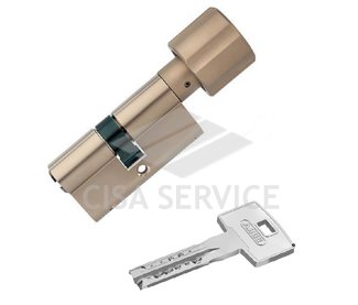 M12R430 ABUS цилиндровый механизм 70мм(35х35) ключ/вертушка (никель)