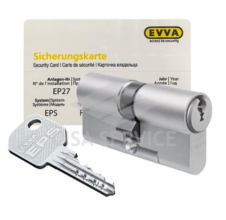 EVVA EPS Цилиндровый механизм 62мм (31х31) ключ/ключ, никель