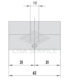 EVVA 3KS Цилиндровый механизм 62мм (31х31) ключ/ключ, никель