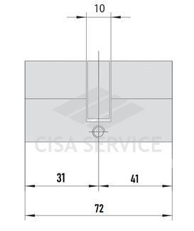 EVVA 3KS Цилиндровый механизм 72мм (31х41) ключ/ключ, никель