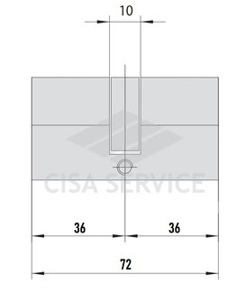 EVVA 3KS Цилиндровый механизм 72мм (36х36) ключ/ключ, никель