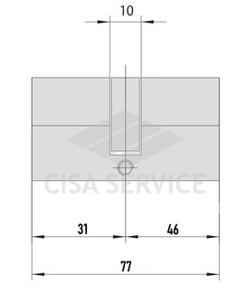 EVVA 3KS Цилиндровый механизм 77мм (31х46) ключ/ключ, никель