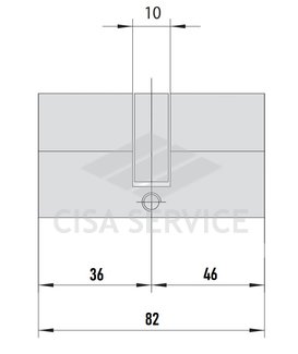 EVVA 3KS Цилиндровый механизм 82мм (36х46) ключ/ключ, никель