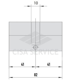 EVVA 3KS Цилиндровый механизм 82мм (41х41) ключ/ключ, никель