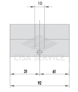 EVVA 3KS Цилиндровый механизм 92мм (31х61) ключ/ключ, никель