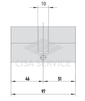 EVVA 3KS Цилиндровый механизм 97мм (46х51) ключ/ключ, никель