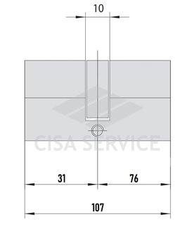 EVVA 3KS Цилиндровый механизм 107мм (31х76) ключ/ключ, никель