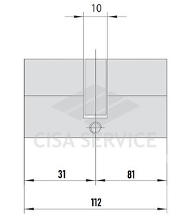 EVVA 3KS Цилиндровый механизм 112мм (31х81) ключ/ключ, никель