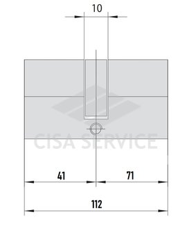 EVVA 3KS Цилиндровый механизм 112мм (41х71) ключ/ключ, никель