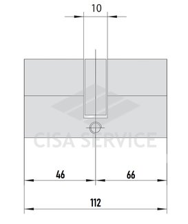 EVVA 3KS Цилиндровый механизм 112мм (46х66) ключ/ключ, никель