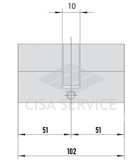 EVVA 3KS Цилиндровый механизм 102мм (51х51) ключ/ключ, латунь