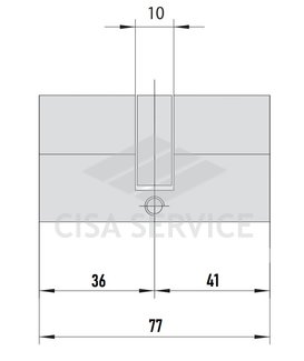 EVVA 3KS Цилиндровый механизм 77мм (36х41) ключ/ключ, латунь