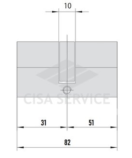 EVVA 3KS Цилиндровый механизм 82мм (31х51) ключ/ключ, латунь
