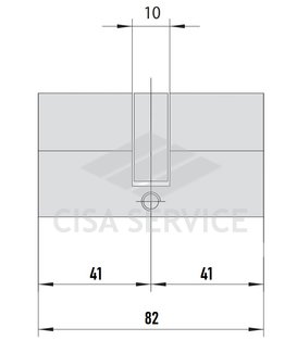 EVVA 3KS Цилиндровый механизм 82мм (41х41) ключ/ключ, латунь