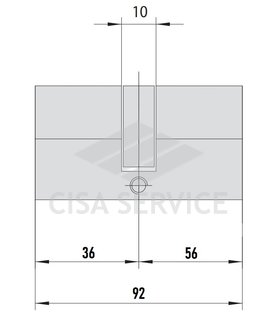 EVVA 3KS Цилиндровый механизм 92мм (36х56) ключ/ключ, латунь