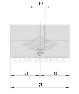 EVVA 3KS Цилиндровый механизм 97мм (31х66) ключ/ключ, латунь