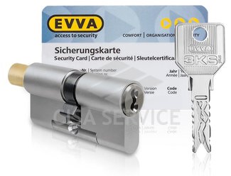 EVVA 3KS Цилиндровый механизм 102мм (41х61) ключ/вертушка, никель