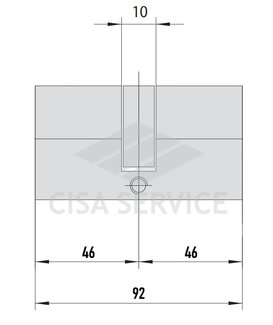 EVVA EPS Цилиндровый механизм 92мм (46х46) ключ/ключ, никель