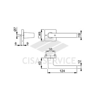 HOPPE Dallas 1643/52K Ручка дверная F9714M черная 11804525