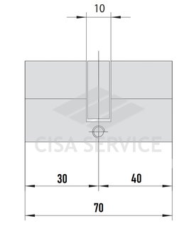 ABUS D6MM 30/40 KD W/5 LONG KEY цилиндровый механизм 70мм(30х40) ключ/ключ (латунь)