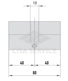 ABUS D6MM 40/40 KD W/5 LONG KEY цилиндровый механизм 80мм(40х40) ключ/ключ (латунь)