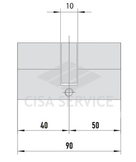 ABUS D6MM 40/50 KD W/5 LONG KEY цилиндровый механизм 90мм(40х50) ключ/ключ (латунь)