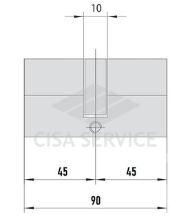 ABUS D6MM 45/45 KD W/5 LONG KEY цилиндровый механизм 90мм(45х45) ключ/ключ (латунь)