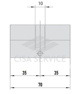 ABUS D6N 35/35 KD W/5 LONG KEY цилиндровый механизм 70мм(35х35) ключ/ключ (никель)