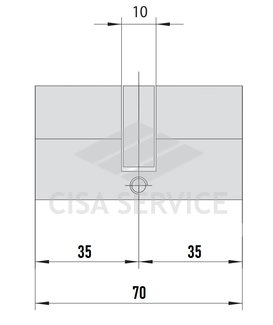 ABUS D6N 35/35 KD W/5 LONG KEY цилиндровый механизм 70мм(35х35) ключ/ключ (никель)