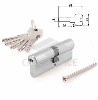 ABUS D6N 50/60 KD W/5 LONG KEY цилиндровый механизм 110мм(50х60) ключ/ключ (никель)