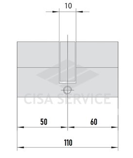 ABUS D6N 50/60 KD W/5 LONG KEY цилиндровый механизм 110мм(50х60) ключ/ключ (никель)