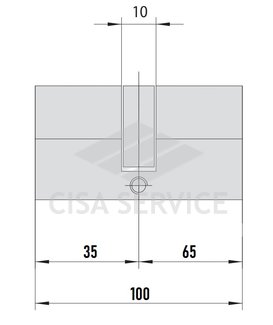 ABUS D6N 35/65 KD W/5 LONG KEY цилиндровый механизм 100мм(35х65) ключ/ключ (никель)