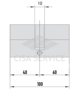 ABUS D6N 40/60 KD W/5 LONG KEY цилиндровый механизм 100мм(40х60) ключ/ключ (никель)