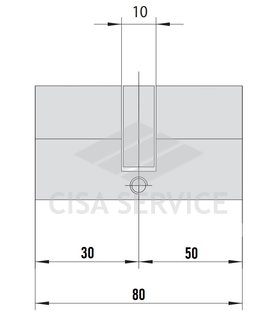 ABUS D6N 30/50 KD W/5 LONG KEY цилиндровый механизм 80мм(30х50) ключ/ключ (никель)