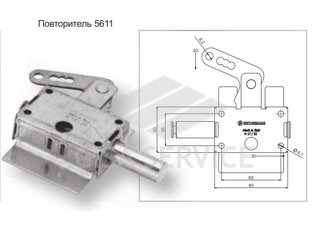 5611S SECUREMME Девиатор одноригельный (левый)