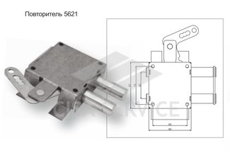 5621S SECUREMME Девиатор 2х ригельный без планки (левый)