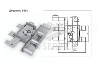 5691S SECUREMME Девиатор 4х ригельный без планки (левый)