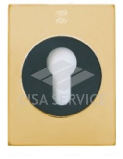 Накладка Securemme QUADRO 4350+4010 под цилиндр (латунь/черный)