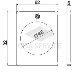 Накладка Securemme QUADRO 4350+4015 под шток (бронза/черный)