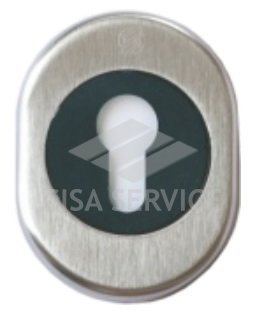 Накладка Securemme 4300+4010 под цилиндр (матовый хром/черный)