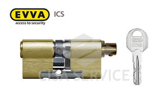 EVVA ICS Цилиндровый механизм 62мм (31х31) ключ/вертушка, латунь