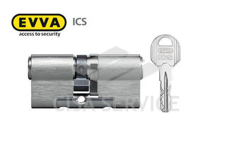 EVVA ICS Цилиндровый механизм 72мм (36х36) ключ/ключ, никель