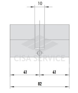 EVVA ICS Цилиндровый механизм 82мм (41х41) ключ/ключ, латунь